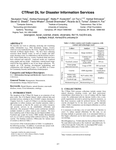 CTRnet DL for Disaster Information Services