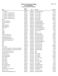 El Paso Community College Check Register