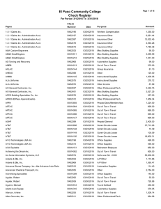 El Paso Community College Check Register