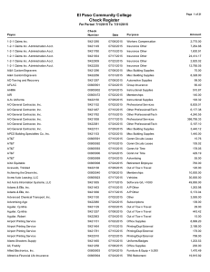 El Paso Community College Check Register