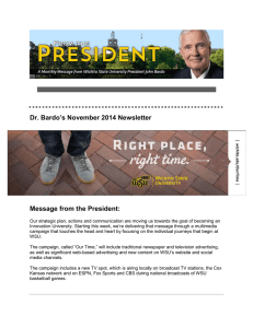 Dr. Bardo’s November 2014 Newsletter Message from the President: