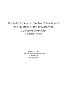 The Latin American Studies Collection at California, Riverside: