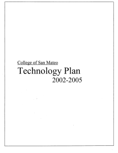Technology  Plan 2002-2005 College  of  San Mateo
