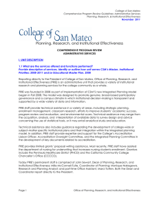 College of San Mateo Comprehensive Program Review Guidelines: Administrative Services