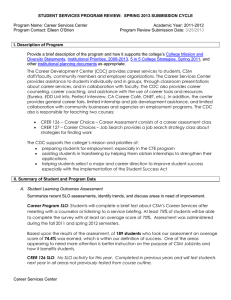 STUDENT SERVICES PROGRAM REVIEW:  SPRING 2013 SUBMISSION CYCLE