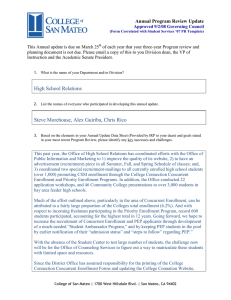 Annual Program Review Update