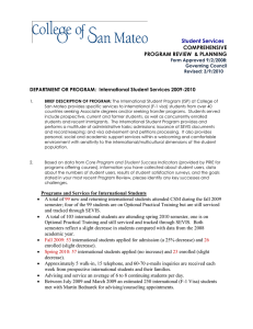 Student Services COMPREHENSIVE PROGRAM REVIEW  &amp; PLANNING