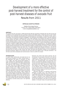 Development of a more effective post-harvest treatment for the control of