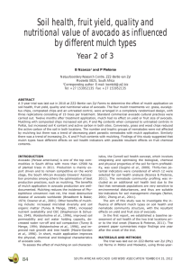 Soil health, fruit yield, quality and by different mulch types