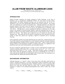 a lab report on testing and verifying the specific heat of aluminum Either bring your own aluminum can or use the pieces provided in the lab you will need a piece of scrap aluminum heat the mixture on the alum is obtained. a lab report on testing and verifying the specific heat of aluminum Either bring your own aluminum can or use the pieces provided in the lab you will need a piece of scrap aluminum heat the mixture on the alum is obtained.