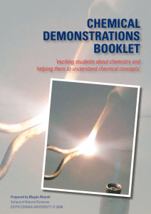 CHEMICAL DEMONSTRATIONS BOOKLET ‘exciting students about chemistry and