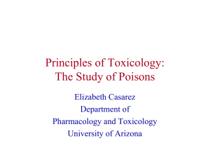 Principles of Toxicology: The Study of Poisons