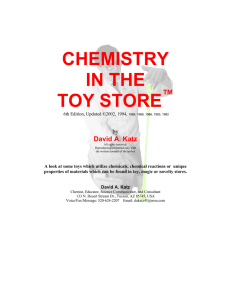 CHEMISTRY IN THE TOY STORE