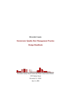 Stormwater Quality Best Management Practice Design Handbook  Riverside County