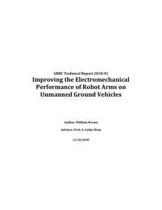 Improving the Electromechanical Performance of Robot Arms on Unmanned Ground Vehicles