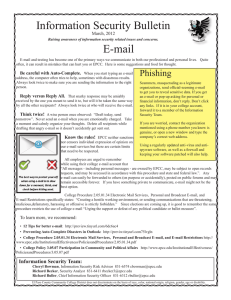 Information Security Bulletin E-mail March, 2012