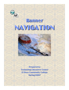 NAVIGATION Banner Prepared by Technology Resource Center