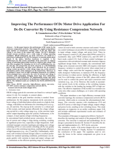 Improving The Performance Of Dc Motor Drive Application For