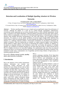 Detection and Localization of Multiple Spoofing Attackers in Wireless Networks P.Venkteswarlu