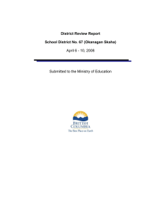 District Review Report School District No. 67 (Okanagan Skaha)