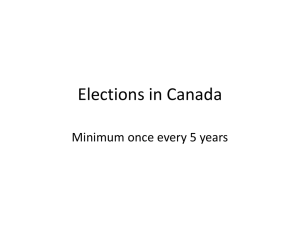 Elections in Canada Minimum once every 5 years