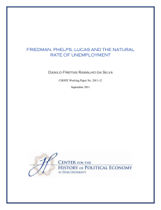 FRIEDMAN, PHELPS, LUCAS AND THE NATURAL RATE OF UNEMPLOYMENT
