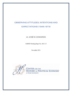 OBSERVING ATTITUDES, INTENTIONS AND EXPECTATIONS (1945-1973) by JOSÉ M. EDWARDS