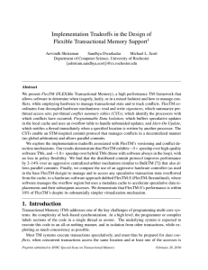 Implementation Tradeoffs in the Design of Flexible Transactional Memory Support