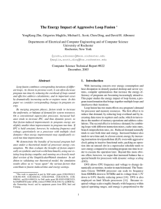 The Energy Impact of Aggressive Loop Fusion