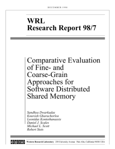 WRL Research Report 98/7 Comparative Evaluation of Fine- and