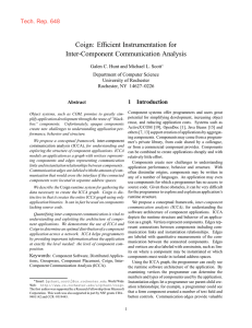 Coign: Efficient Instrumentation for Inter-Component Communication Analysis