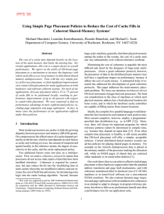 Using Simple Page Placement Policies to Reduce the Cost of... Coherent Shared-Memory Systems