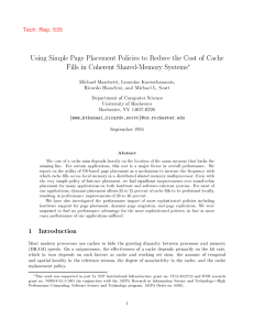 Using Simple Page Placement Policies to Reduce the Cost of... Fills in Coherent Shared-Memory Systems