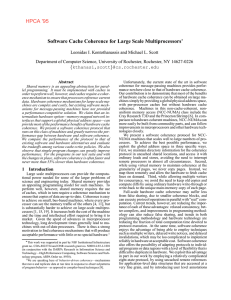 Software Cache Coherence for Large Scale Multiprocessors
