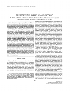 Operating System Support for Animate Vision* MARSH, C. T.