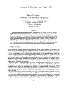 File Beyond Striping: The Bridge  Multiprocessor System