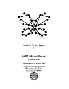 Butterfly Project Report 7 LYNX Reference Manual