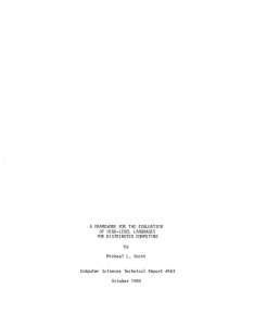 Michael Scott Computer  Sciences  Technical  Report  #563