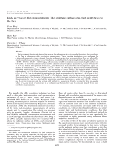 Eddy correlation flux measurements: The sediment surface area that contributes... the flux Peter Berg