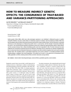 HOW TO MEASURE INDIRECT GENETIC EFFECTS: THE CONGRUENCE OF TRAIT-BASED