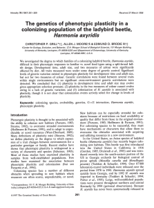 The genetics of phenotypic plasticity in a Harm onia axyridis