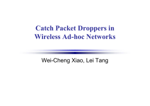 Catch Packet Droppers in Wireless Ad-hoc Networks Wei-Cheng Xiao, Lei Tang