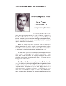 Award of Special Merit Steve Peirce Lake Elsinore, CA