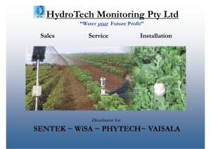 HydroTech Monitoring Pty Ltd SENTEK ~ WiSA ~ PHYTECH~ VAISALA Sales Service