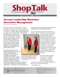 Servant Leadership Illustrates Innovative Management