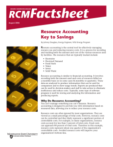 Factsheet RCM Resource Accounting Key to Savings