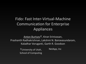 Fido: Fast Inter-Virtual-Machine Communication for Enterprise Appliances †