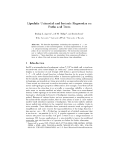 Lipschitz Unimodal and Isotonic Regression on Paths and Trees Pankaj K. Agarwal