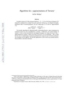 Algorithms for ε-approximations of Terrains ∗ Jeff M. Phillips