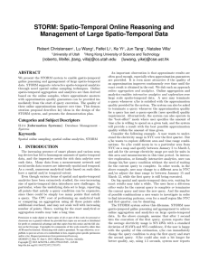 STORM: Spatio-Temporal Online Reasoning and Management of Large Spatio-Temporal Data